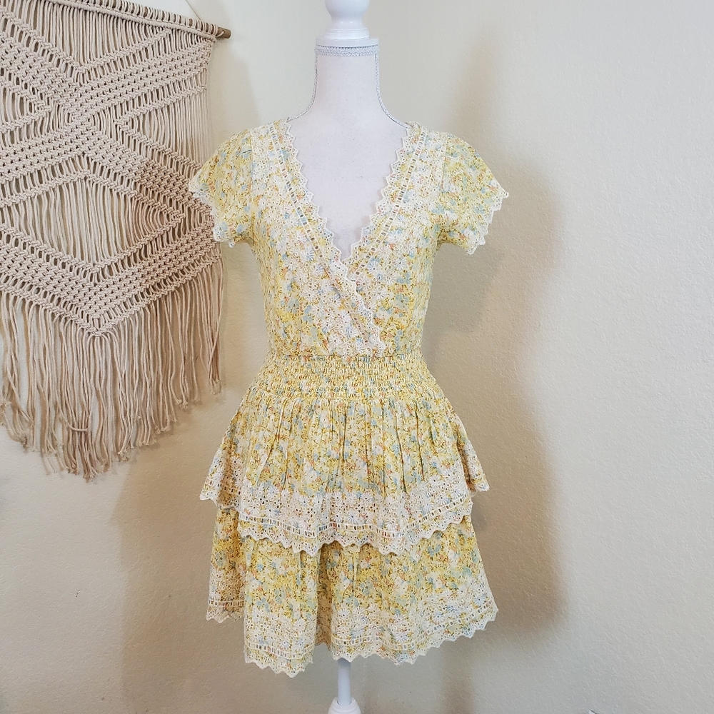 ❌❌SOLD!!❌❌ American Eagle Outfitters Preppy Floral Dress! XS 🫶🏼 Cottagecore - Picture 1 of 12